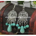 New Model Cheap Beaded Tassel Vintage Turquoise Ladies Earrings Designs SSEH036